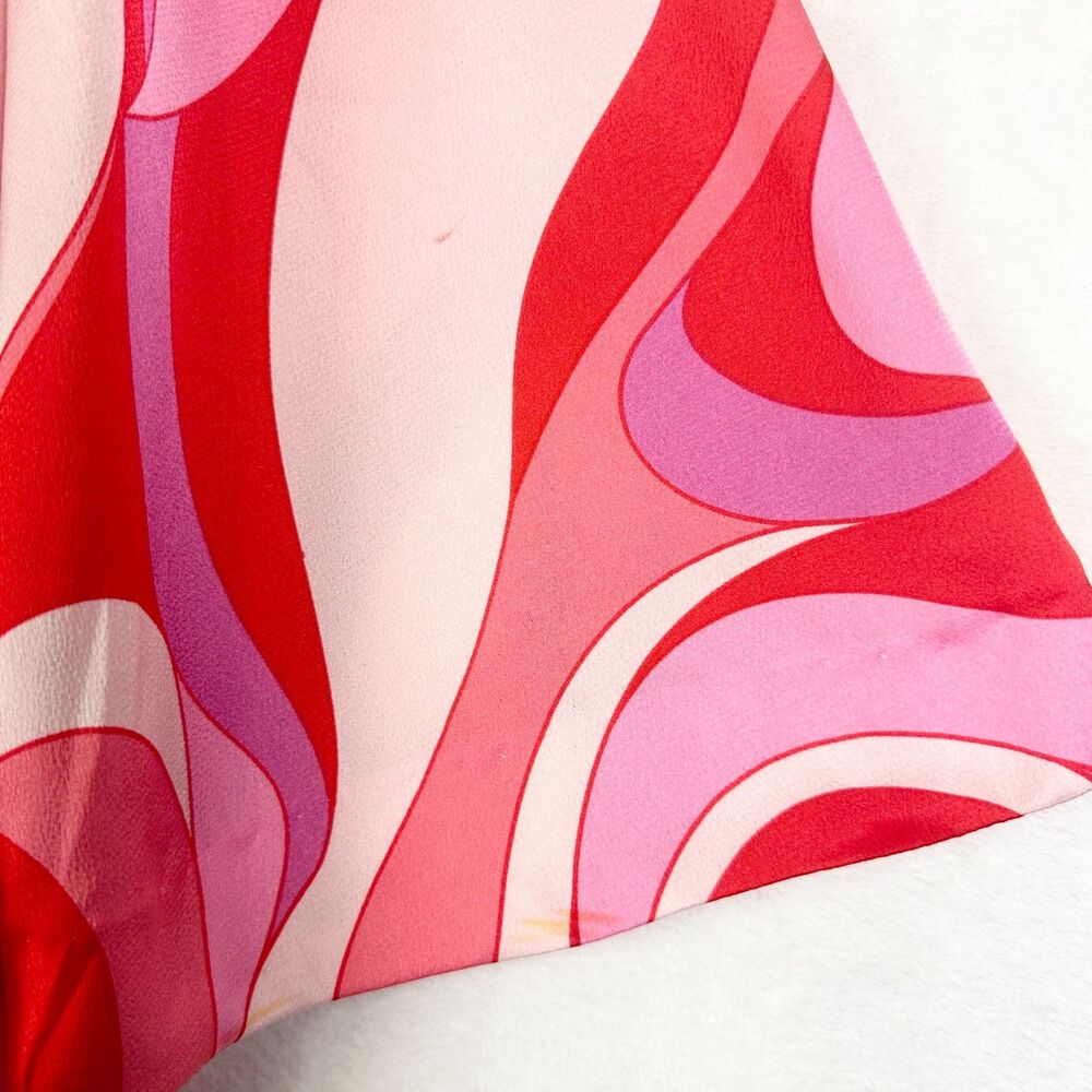 Vibrant Pink and Red Swirl Mini Dress - Picture 5 of 10